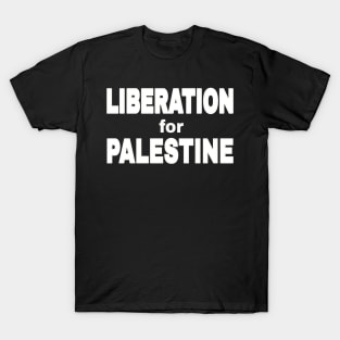 LIBERATION FOR PALESTINE - White - Front T-Shirt